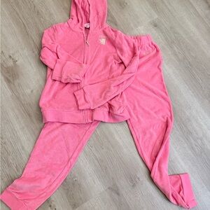 Juicy Couture Pink Velour Zip Hoodie - Kids